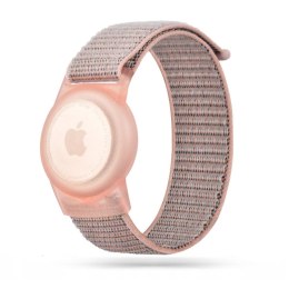 Pasek na rękę dla dzieci na lokalizator Apple AirTag Nylon - różowy
