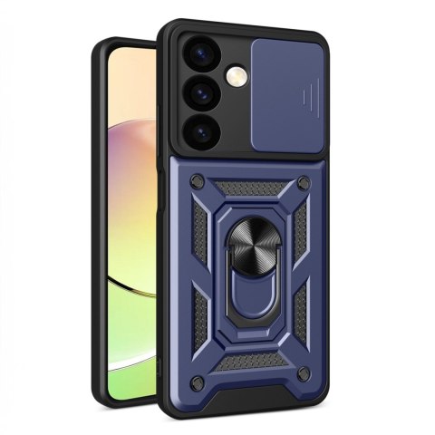 Etui pancerne z osłoną na aparat do Samsung Galaxy A15 Hybrid Armor Camshield - niebieskie