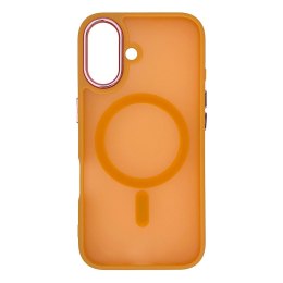 Etui pokrowiec na iPhone 16 Magnetic Collection MagSafe - pomarańczowy