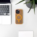 Etui pokrowiec na iPhone 16 Magnetic Collection MagSafe - pomarańczowy