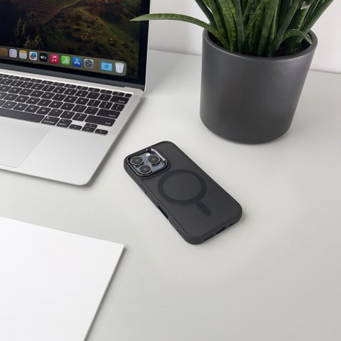 Etui pokrowiec na iPhone 16 Plus Magnetic Collection MagSafe - czarny