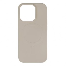 Etui pokrowiec na iPhone 16 Pro Max Liquid Silicone Case MagSafe - beżowe