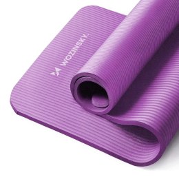 Mata gimnastyczna do ćwiczeń fitness jogi gruba 183 x 61 x 1.5 cm - fioletowa