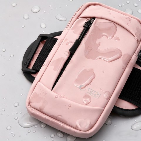 Opaska saszetka armband na ramię do biegania - różowa