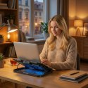 Podstawka chłodząca gamingowa pod laptop z podstawką na telefon - czarna