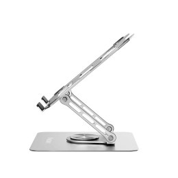 Podstawka chłodząca obrotowa 360 pod laptop tablet - srebrna