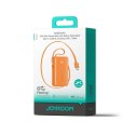 Powerbank 10000mAh z wbudowanymi kablami USB-C iPhone Lightning 35W - pomarańczowy