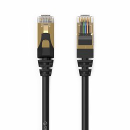 Kabel sieciowy internetowy okrągły LAN CAT7 10Gbps RJ45 0.5m - czarny