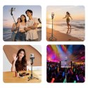 Selfie stick mini tripod aluminiowy Bluetooth obrót 360 stopni - czarny