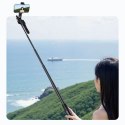 Selfie stick statyw 1/4'' na telefon kamerę aparat z obrotem 360 Bluetooth - czarny