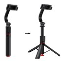 Selfie stick z automatycznym statywem i pilotem Bluetooth 1.05 m - czarny
