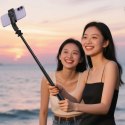Selfie stick z automatycznym statywem i pilotem Bluetooth 1.05 m - czarny
