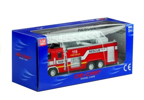 ND24_2592 Samochodzik Wóz Strażacki z Drabiną 2 Rodzaje 1:32 NASZEDZIECI