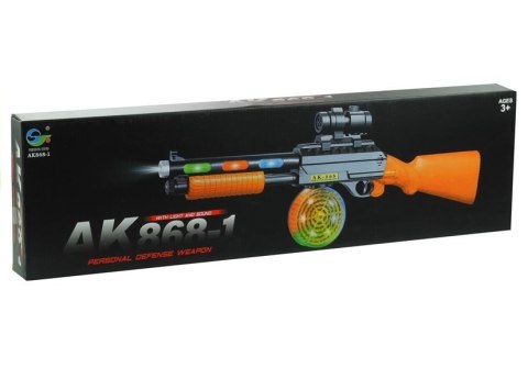 ND24_3345 Pistolet Broń Karabin AK 868-1 Świeci Gra 60 cm NASZEDZIECI