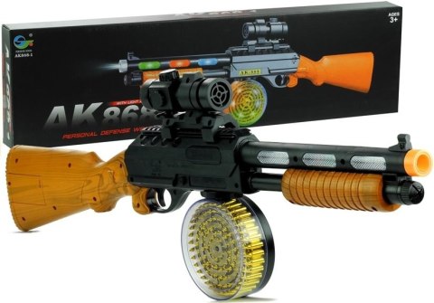 ND24_3345 Pistolet Broń Karabin AK 868-1 Świeci Gra 60 cm NASZEDZIECI