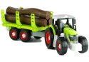 ND24_3385 Rozkręcany Traktor z Przyczepą z Drewnem 43 cm NASZEDZIECI