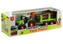 ND24_3385 Rozkręcany Traktor z Przyczepą z Drewnem 43 cm NASZEDZIECI