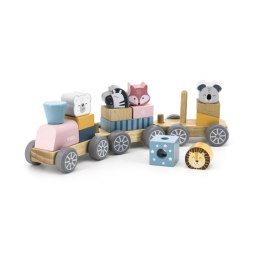 Kolejka z wagonikami i zwierzątkami do ciągania Viga Toys PolarB TOYS4EDU