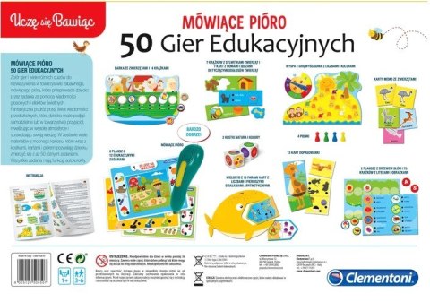 !!! CLE Mówiące pióro 50gier edukacyjnych 50650. CLEMENTONI