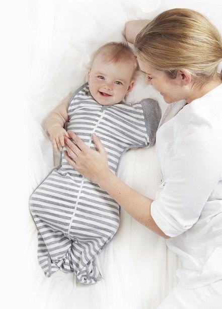 ND19_LTD-L2001002GRM Otulacz Swaddle UP 50/50 - rozmiar M - szary - ETAP 2 Original LOVE