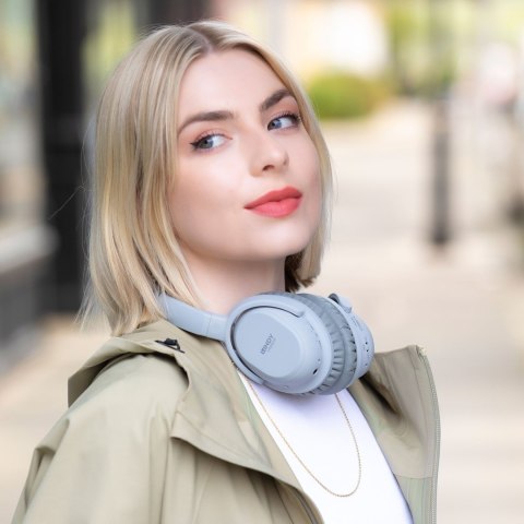 Lindy LH500XW Zestaw słuchawkowy Przewodowy i Bezprzewodowy Opaska na głowę Połączenia/muzyka Micro-USB Bluetooth Szary