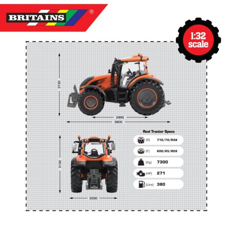 TOMY Britains traktor Valtra T245 wersjaDeco 43273 BRITAINS