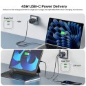 UNITEK ŁADOW. SIECIOWA 2X GAN 45W, 2XUSB-C PD 3.0, QC, CZARNA