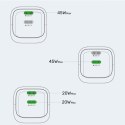 UNITEK ŁADOW. SIECIOWA 2X GAN 45W, 2XUSB-C PD 3.0, QC, CZARNA