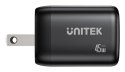 UNITEK ŁADOW. SIECIOWA 2X GAN 45W, 2XUSB-C PD 3.0, QC, CZARNA