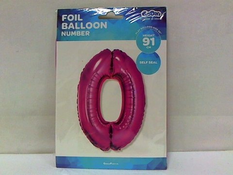 Balon foliowy Cyfra0 róż 85cm, FG-C85R0 32337 GODAN