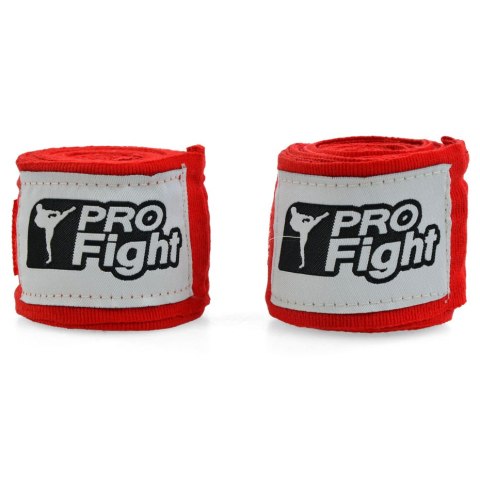 ND05_B6992 BANDAŻ BOKSERSKI PROFIGHT 4m czerwony PROFIGHT