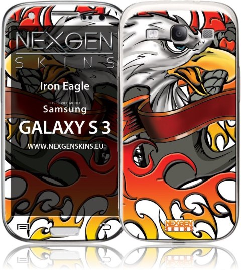 ND38_GAL30009 Nexgen Skins - Zestaw skórek na obudowę z efektem 3D Samsung GALAXY S III (Iron Eagle 3D) SAMSUNG
