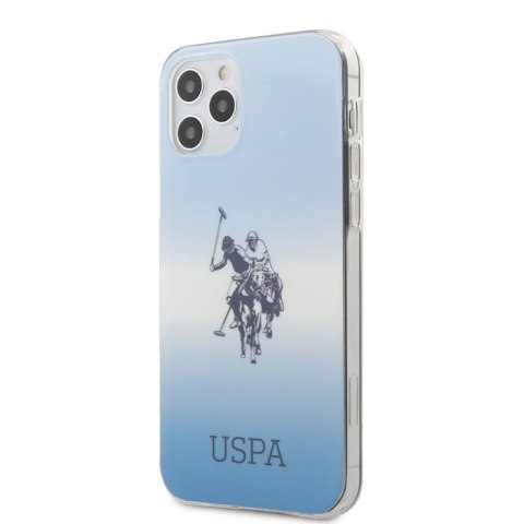 ND38_USHCP12MPCDGBL US Polo Assn Dh & Logo Gradient - Etui iPhone 12 / iPhone 12 Pro (niebieski) US