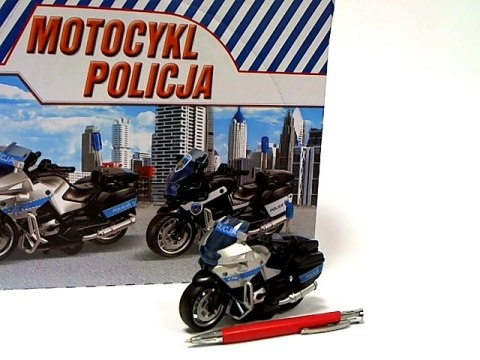 Motocykl Policja 13cm św/dźw napęd HKG104 31409 POLICJA