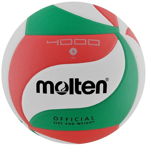 ND05_P0426-5 V5M4000-X Piłka siatkowa Molten V5M4000-X/DE biało-czerwono-zielona r.5 Molten