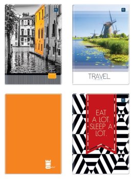 ND39_166796 ZESZYT B5/160K LIN OPR TW INT MIX WZOR FOL A 3 INTERDRUK