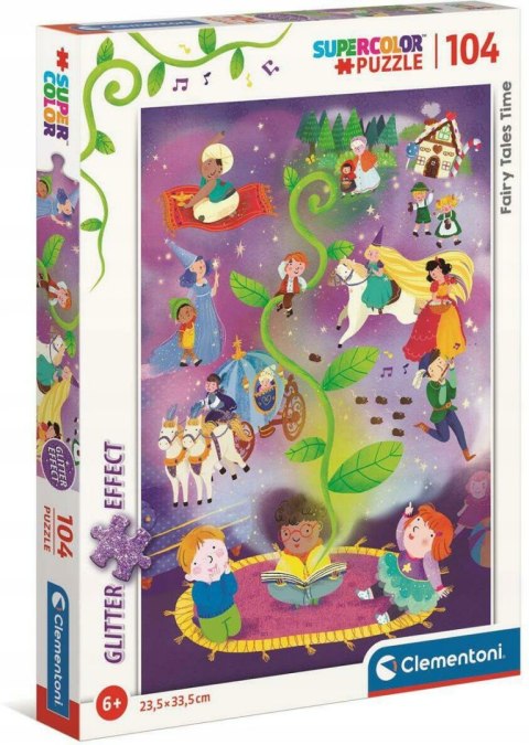 CLE puzzle 104 z ozdobami Fairy Tales Time 20180 CLEMENTONI