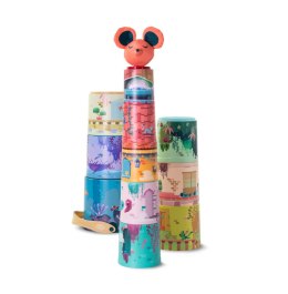 ND19_MLZ75005 Kubeczkowa piramidka - magiczny zamek 11 szt MINILANDZABAWKI