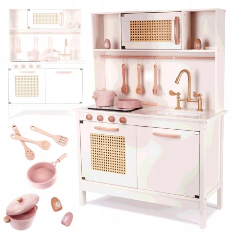 KX6284 Kuchnia drewniana MDF retro z akcesoriami BOHO AKCESORIA