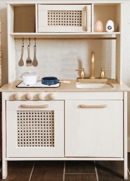 KX6284 Kuchnia drewniana MDF retro z akcesoriami BOHO AKCESORIA