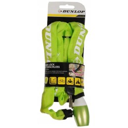 ND38_8711252416984GREEN Dunlop - Zapięcie rowerowe na zamek łańcuch 120cm (Zielony) DUNLOP