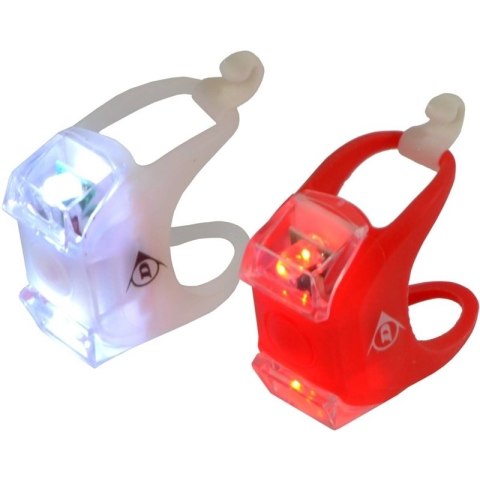 ND38_8711252417929 Dunlop - Zestaw silikonowych lamp rowerowych LED przód i tył DUNLOP