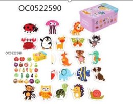 KX6020 Układanka puzzle w puszce zwierzątka 24 puzzle PRODUKTU: