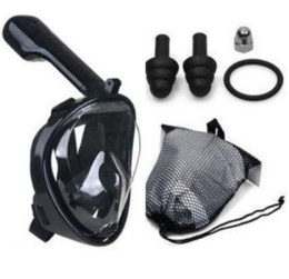 KX6130_1 Maska do snurkowania pełna składana L/XL czarna DANTOY