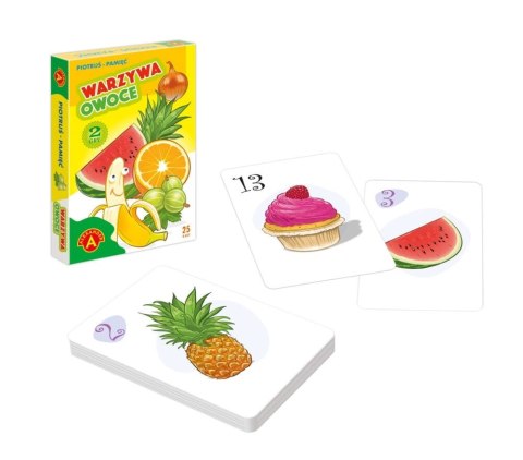 Karty Piotruś Pamięć Warzywa owoce 26122 WARZYWA