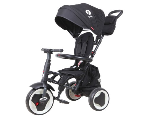 ND18_3844 Qplay Rowerek Trójkołowy Rito Plus Black TRES