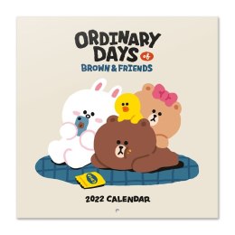 ND38_CP22032 Line Friends - Kalendarz 2022 30x30cm LINE