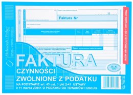 ND39_321527 DRUK FAKT CZYNNOSCI ZWOL Z PODATKU A5/80 198-3E MICHALCZYK