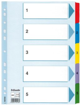 ND39_125777 PRZEKLADKA A4 KART ESS MYLAR 1-5 NUM 100160 ESSELTE
