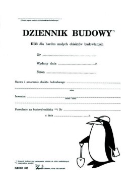 ND39_57598 DZIENNIK BUDOWY A4 DB3 PIR 893 TRES